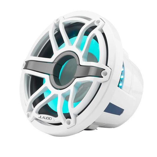 JL Audio M6 10" Marine Subwoofer w/Gloss White Sport Grille  Transflective LED Lighting - M6-10W-S-GwGw-i-4 [010-03489-00]