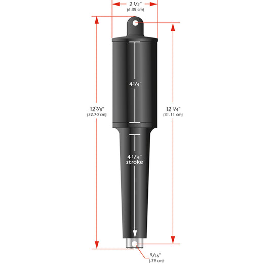 Lenco 102XD Extreme Duty Actuator - 24V - 4-1/4" Stroke - 5/16" Hardware [15067-001]