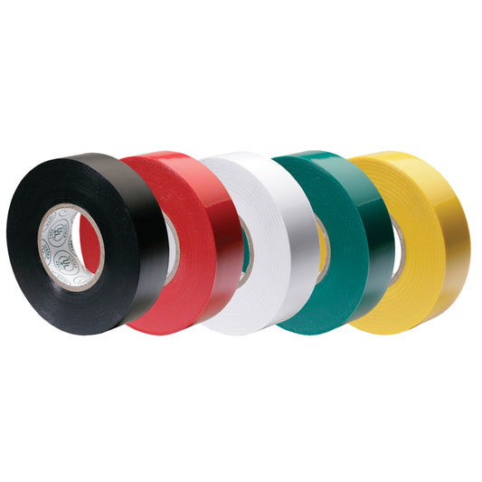 Ancor Premium Assorted Electrical Tape - 1/2" x 20' - Black / Red / White / Green / Yellow [339066]