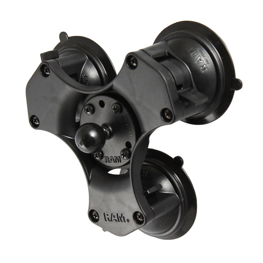 RAM Mount Twist-Lock Triple Suction Cup Ball Base [RAP-B-365-224-1U]