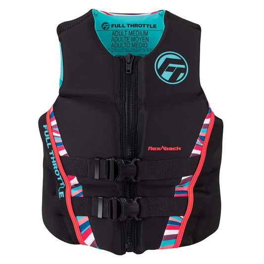 Full Throttle Womens Rapid-Dry Flex-Back Life Jacket - Womens XS - Pink/Black [142500-105-810-22]